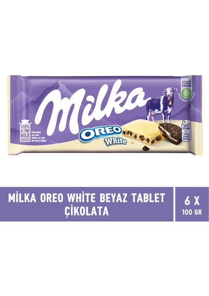 Oreo White Beyaz Tablet Çikolata 100 gr - 6 Adet