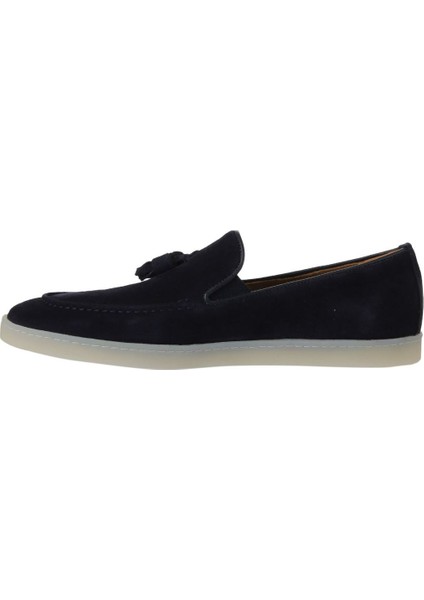 Lacivert Deri Erkek Loafer 11M22058