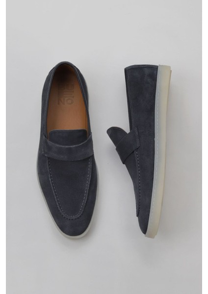 Yeşil Koyu Süet Erkek Loafer 11M22288