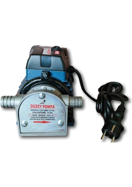 220 Volt 3/4'' Hortum Çıkışlı Dıştan Çekme Mazot Aktarma Sıvı Transfer Pompası (Su - Süt - Yağ)