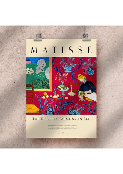 Henri Matisse Kırmızı Uyum Posteri Çerçevesiz