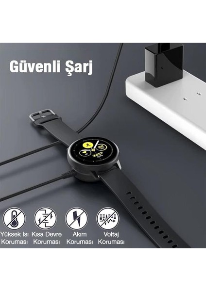 Polham 1mt Samsung Galaxy Watch 5,watch 5 Pro, Watch 3, Watch 4 Uyumlu Ultra Hızlı Saat Şarj Kablosu