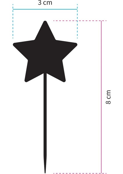 Gold-Kırmızı Çift Taraflı Yıldız Simli Eva Kürdan Cupcake Toppers Cupcake Çubuğu 12'li fırsatları