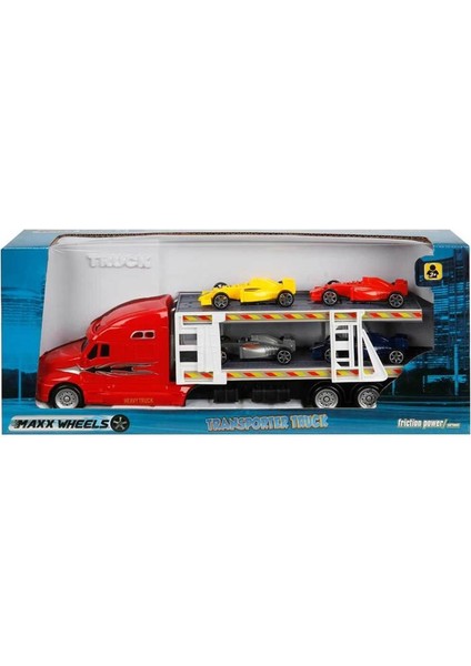 Maxx Wheels 1:48 Transporter Tır 30CM 2 Katlı 4 Araçlı 02322