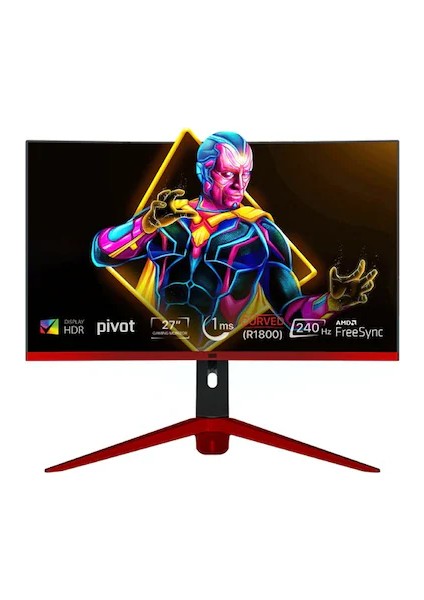 Vision V27240 27" 1 Ms 240 Hz Fhd Pro Curved Oyuncu Monitör