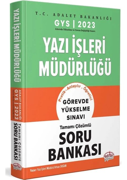 2023 GYS Adalet Bakanlığı Yazı Işleri Müdürlüğü Soru Bankası Görevde Yükselme