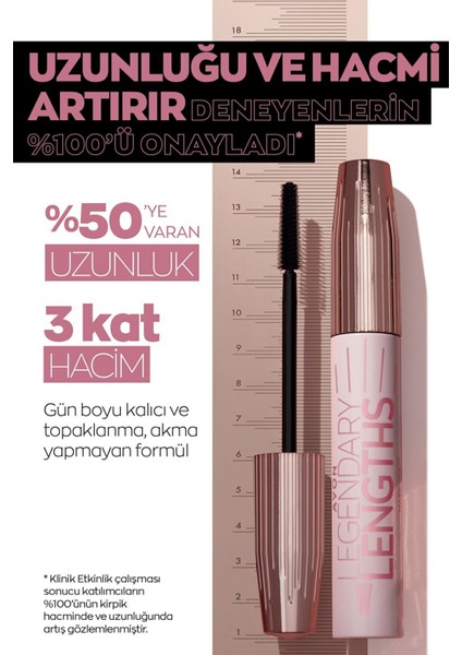 Legendary Lengths Hacim Uzunluk ve Mark Spectra Lash Kademeli Maskara Paketi