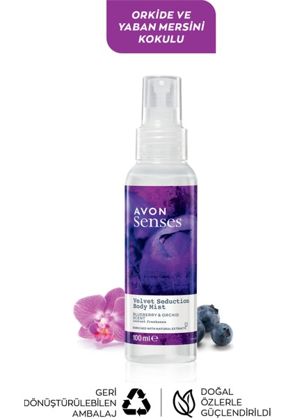 Velvet Seduction Yaban Mersini ve Orkide Kokulu Vücut Spreyi 100 Ml. Üçlü Set modelleri