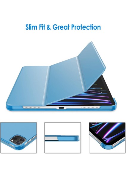 Apple iPad Pro 11 4. Nesil 3. Nesil 2022 2021 Kılıf PU Deri Smart Standlı Case A2377 A2459 A2301 A2460