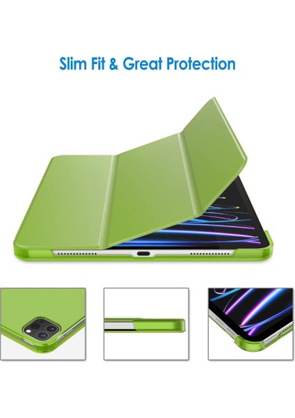 Apple iPad Pro 11 4. Nesil 3. Nesil 2022 2021 Kılıf PU Deri Smart Standlı Case A2377 A2459 A2301 A2460