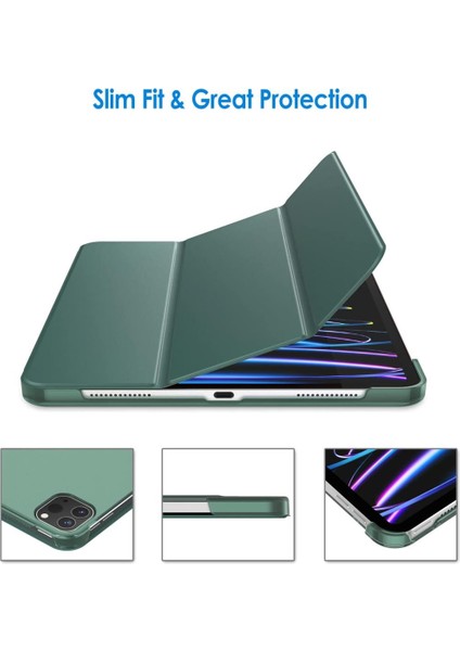 Apple iPad Pro 11 4. Nesil 3. Nesil 2022 2021 Kılıf PU Deri Smart Standlı Case A2377 A2459 A2301 A2460