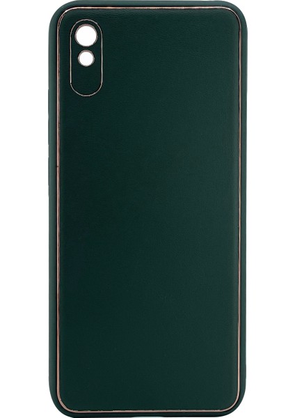 Xiaomi Redmi 9A Uyumlu Coco Leather Seri Arka Koruma Kılıf