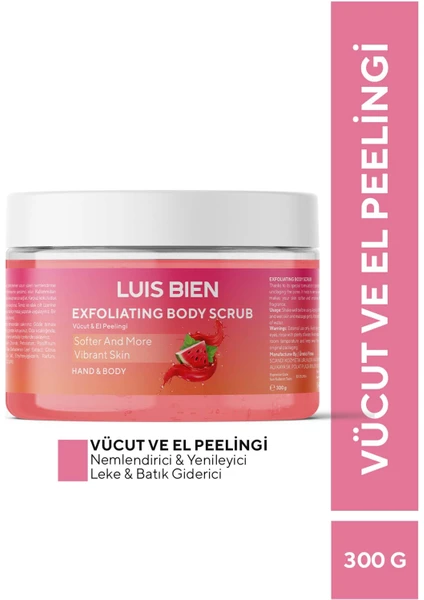 Luis Bien Karpuz Özlü Leke ve Batık Giderici, Onarıcı ve Besleyici Vücut Peelingi 300 gr