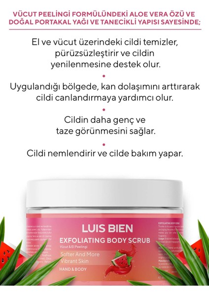 Karpuz Özlü Leke ve Batık Giderici, Onarıcı ve Besleyici Vücut Peelingi 300 gr