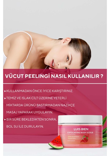 Karpuz Özlü Leke ve Batık Giderici, Onarıcı ve Besleyici Vücut Peelingi 300 gr