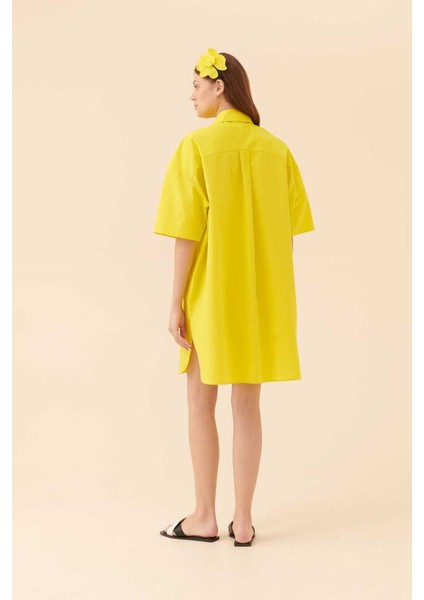 Düğmeli Elbise Sarı Y2311028_009 fiyatları