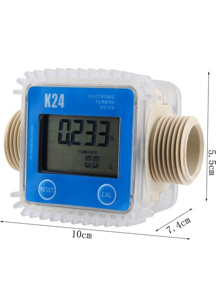 K24 Dijital-Resetlemeli- Sıvı Akış Ölçer Cihazı-Debimetre-Mazot Sayacı: