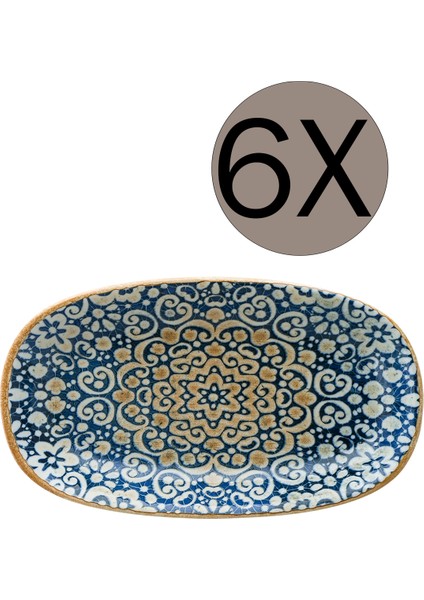 Alhambra Gourmet Oval Kayık Tabak 19x11 Cm Alhgrm19oky 6'Lı Takım