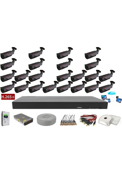 23'lü 5mp Lens Ahd Full Paket Güvenlik Kamerası