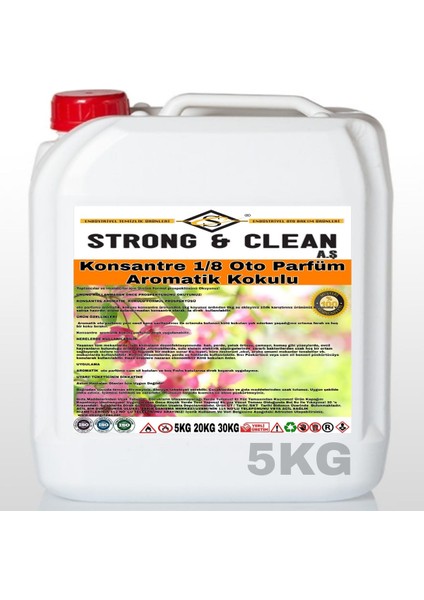 Oto Parfüm Konsantre 1/8 Aromatik Kokusu 5kg