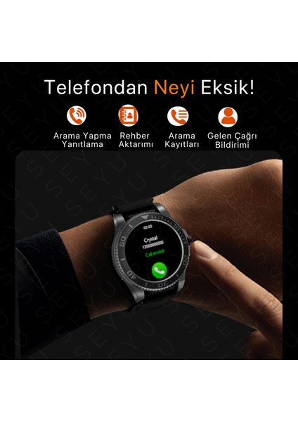 Seyu Watch Watch Classic Max Akıllı Saat Iphone ve Android Tüm Telefonlara Uyumlu