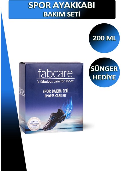 Fabcare Spor Ayakkabı Bakım Seti Sünger Hediyeli 200 ml