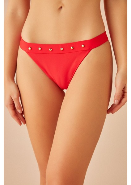 Boncuk Detaylı Bikini Alt