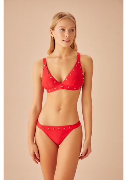 Boncuk Detaylı Bikini Alt