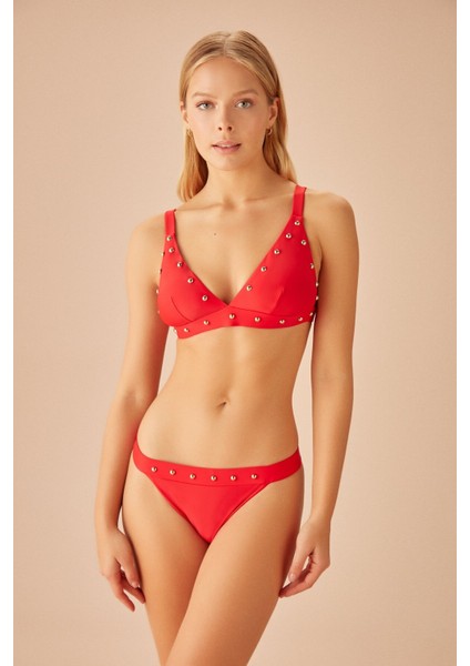 Boncuk Detaylı Bikini Alt