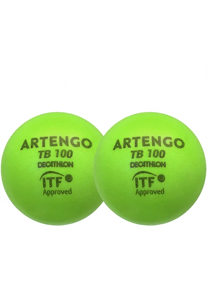 Artengo Sünger Tenis Topu - 9 Cm - 2 Adet - Yeşil - Tb100