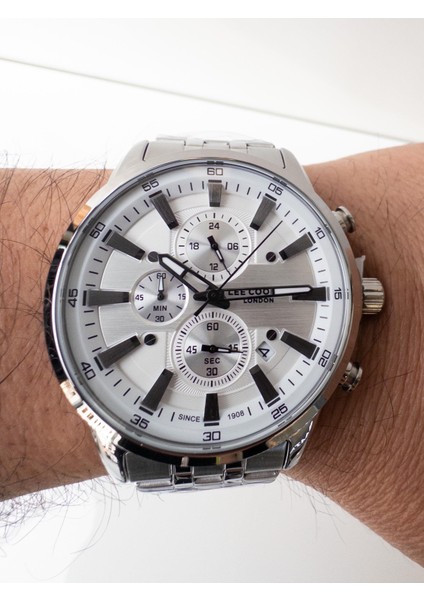 43 mm Dual Time Çelik Erkek Kol Saati