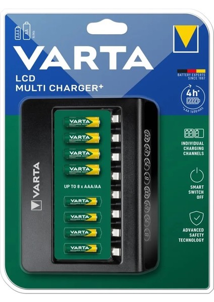 Multi Plus Pil Şarj Cihazı Şarjlı 2100 mah 8 Adet Kalem Pil ve Çanta
