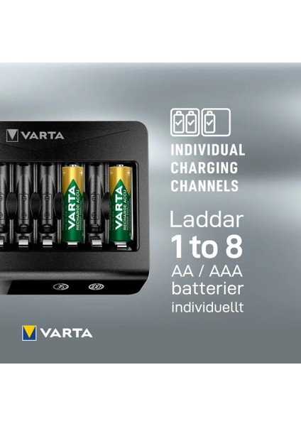 Multi Plus Pil Şarj Cihazı Şarjlı 2100 mah 8 Adet Kalem Pil ve Çanta