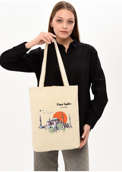 Kanvas Ayasofya Baskılı Bez Çanta fiyatları
