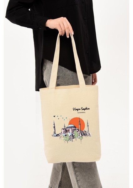 Kanvas Ayasofya Baskılı Bez Çanta fırsatları