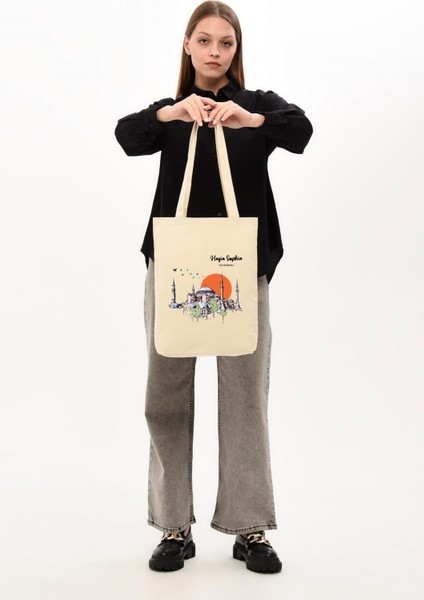 Kanvas Ayasofya Baskılı Bez Çanta indirimleri