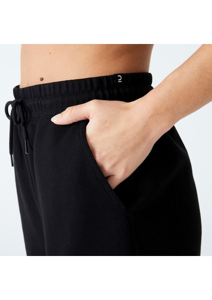 DOMYOS Kadın Siyah Regular Eşofman Altı 500 - Fitness