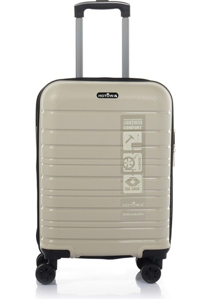 Gold Pp Valiz 8010 Ekru Tsa Kilitli Kabin Boy fiyatları