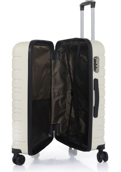 Gold Pp Valiz 8010 Ekru Tsa Kilitli Ikili Set fırsatları