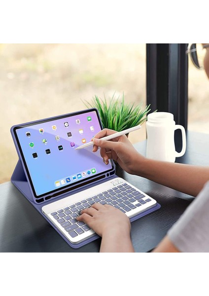 Ipad Pro 4.nesil 11" Inç (M2 Çipli) 2022 Uyumlu Bluetooth Türkçe Q Klavyeli Kılıfı (Tablet Değildir)