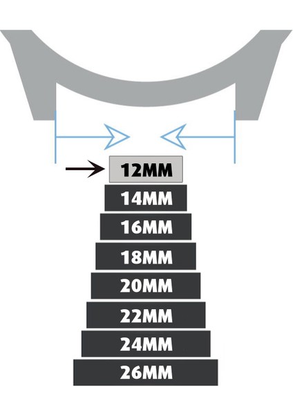 12MM Silikon Saat Kordonu Kayış