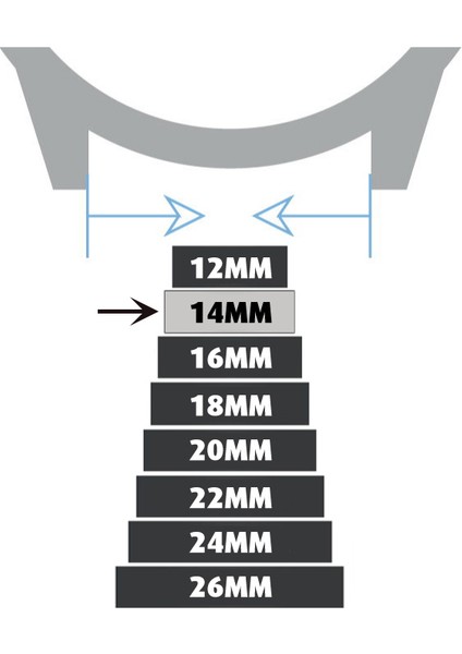 14MM Silikon Saat Kordonu Kayış