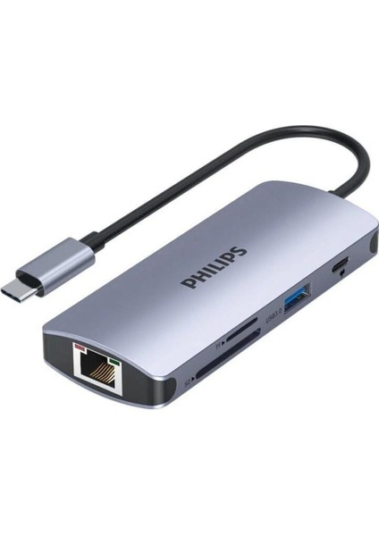 SWR1608S Type-C To HDMI RJ45 Ethernet 3*usb 3.0 Pd Tf Sd Kart Okuyucu Dönüştürücü