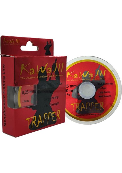 Kawa Jıl Trapper 300M Şeffaf Monofilament Misina