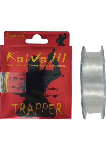 Kawa Jıl Trapper 300M Şeffaf Monofilament Misina