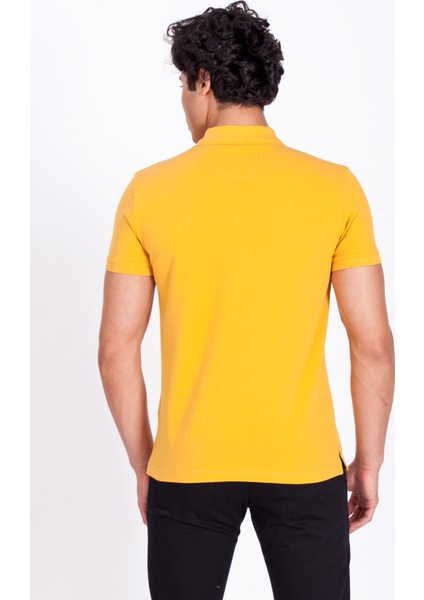 Erkek Polo Yaka Cepsiz Slim Fit %100 Pamuk Düz Tshirt Ncs 1055