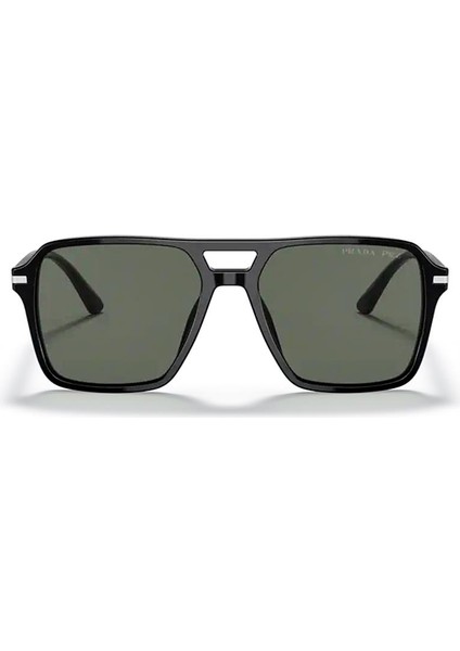 PR 20YS 1AB03R 55 Polarize Erkek Kare Siyah Kemik Güneş Gözlüğü