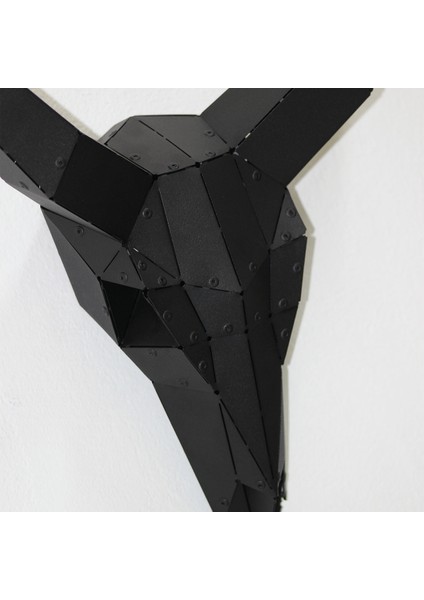 Geometrik Desen Lazer Kesim Metal Geyik Kafası Origami Duvar Dekorasyonu fırsatları