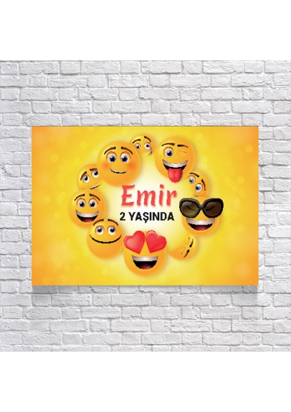 Emoji Tenalı Doğum Günü AFIŞI35 x 50 cm