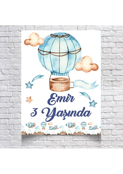Balon Temalı Doğum Günü AFIŞI35 x 50 cm